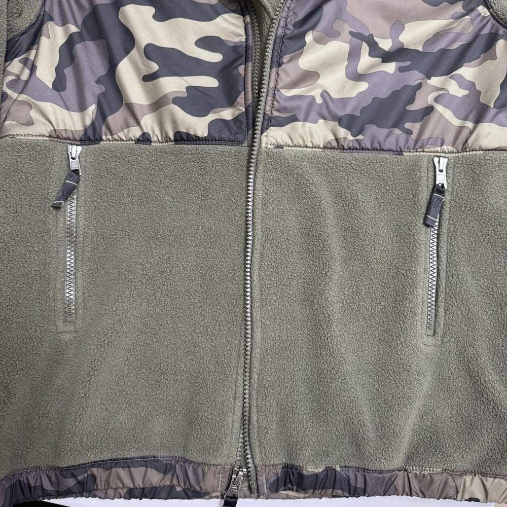 The North Face Boys Denali Fleece Jacket - Green Camo / Olive - Size Large 14/16